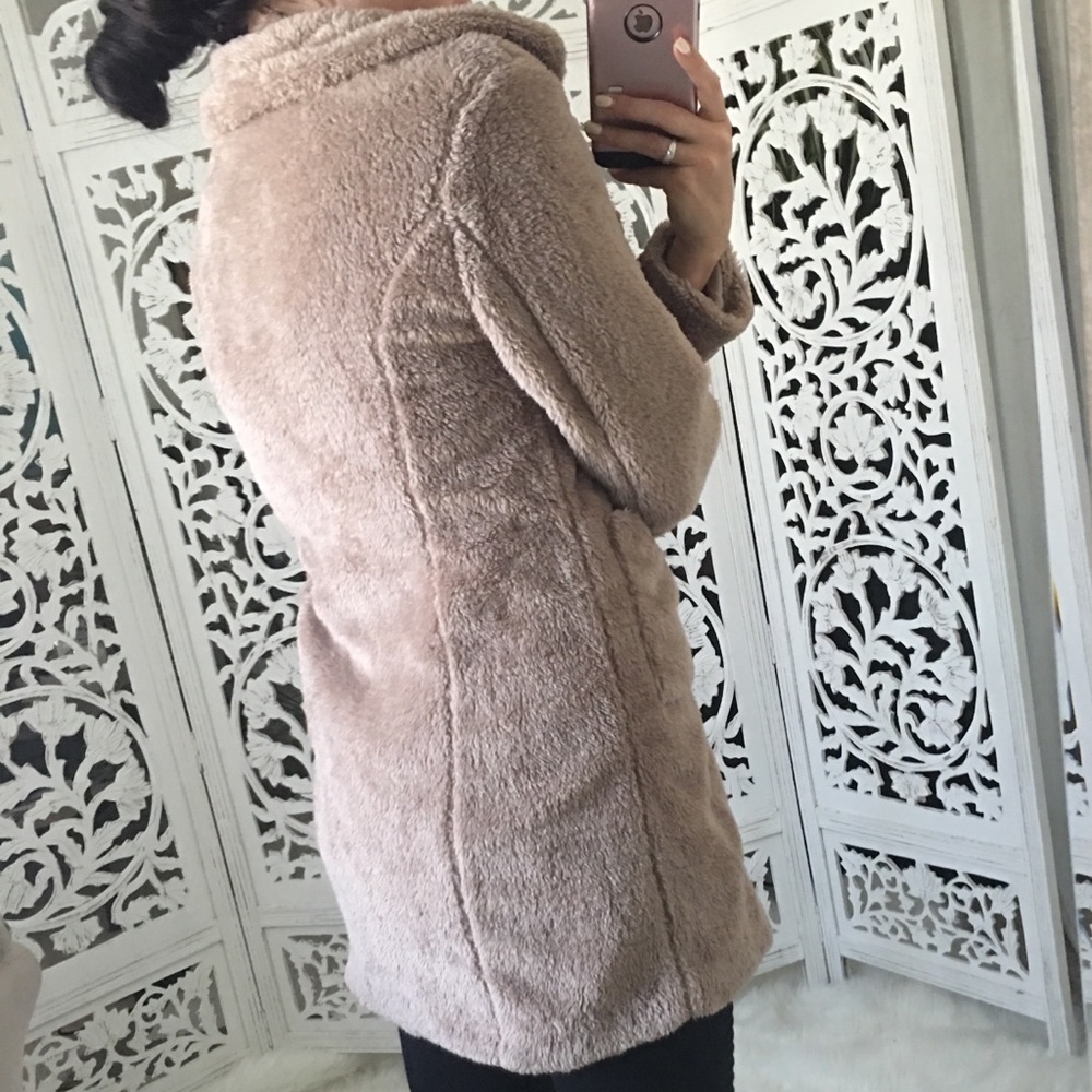 LAST 1️⃣ REA Faux Fur Teddy Trench Coat - Picture 3 of 8